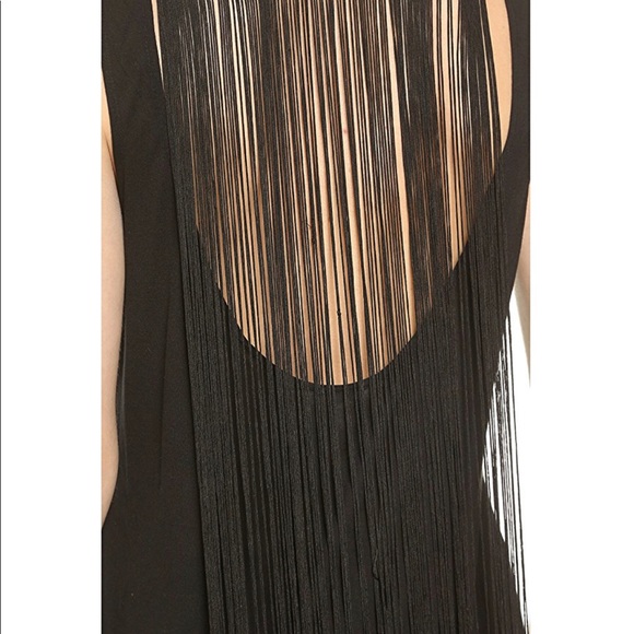 Dark Red Open Back/Fringe Top with Front Keyhole - Picture 8 of 8